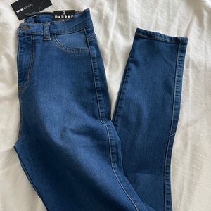 High waisted skinny jeans